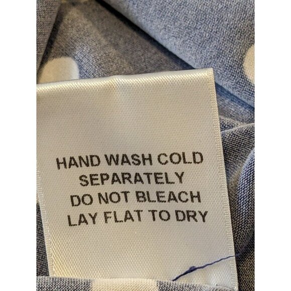 Slinky Brand Womens Plus 1X Top Navy Blue Polka Dot Travel Stretch Sleeveless - Picture 7 of 7